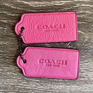COACH leather hang tags for your handbag / purse / luggage